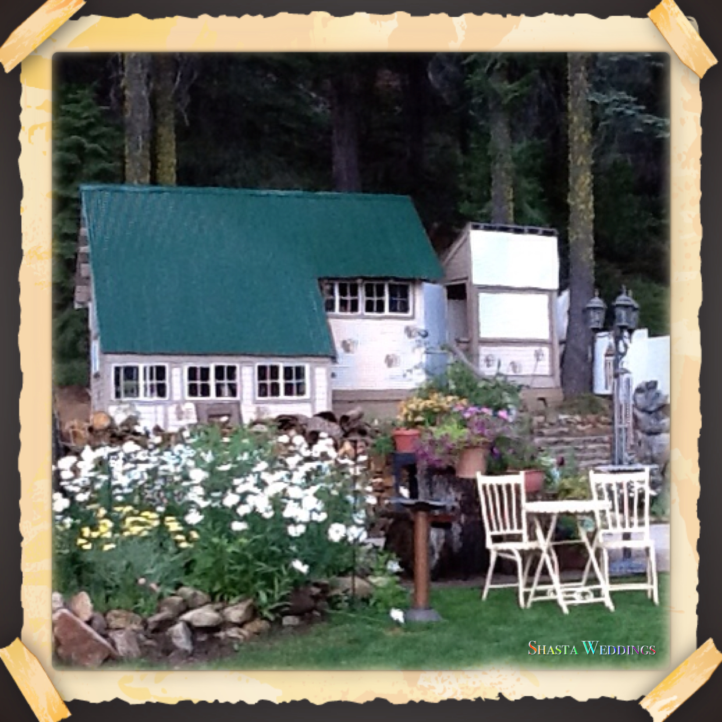 wedding cabin framed